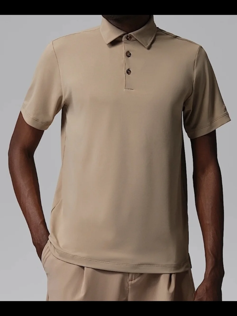 Jordan Mens Polo Shirt Khaki
